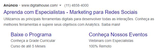 Anúncio Rede de Pesquisa do Google